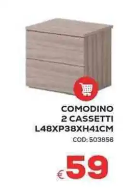 Conforama Conforama comodino 2 cassetti offerta