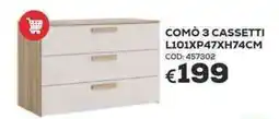 Conforama Como 3 cassetti offerta