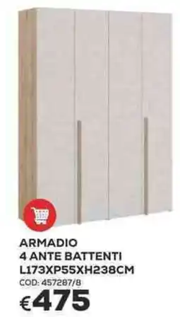 Conforama Armadio 4 ante battenti offerta