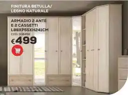 Conforama Conforama armadio 2 ante e 2 cassetti offerta