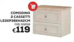 Conforama Conforama comodino 2 cassetti offerta