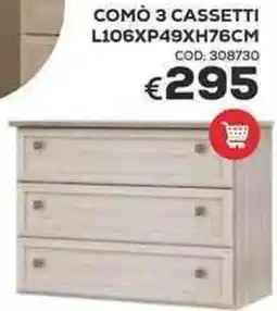 Conforama Conforama como 3 cassetti offerta