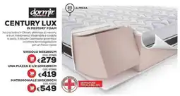 Conforama Dormir century lux in memory foam singolo offerta