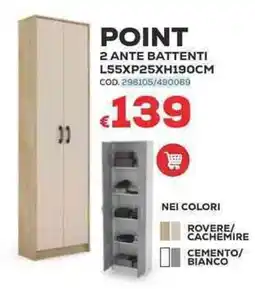 Conforama Conforama point 2 ante battenti offerta