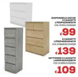 Conforama Conforama akitas comodino 3 cassetti offerta