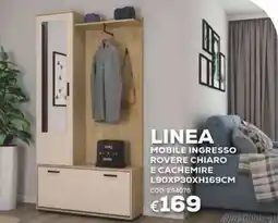 Conforama Conforama Linea mobile ingresso rovere chiaro e cachemire offerta