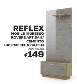 Conforama Conforama Reflex mobile ingresso rovere artisan/ cemento offerta