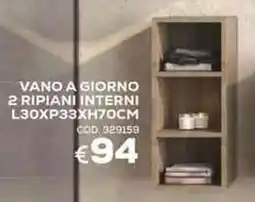 Conforama Conforama vano a giorno 2 ripiani interni offerta