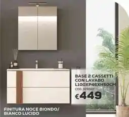 Conforama Conforama base 2 cassetti con lavabo offerta