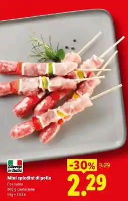 Lidl Mini spiedini di pollo offerta