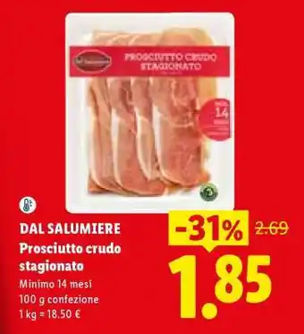 Lidl Dal Salumiere Prosciutto crudo stagionato offerta