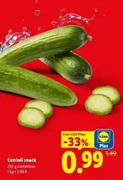 Lidl Cetrioli snack offerta