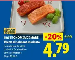 Lidl Filetto di salmone marinato offerta