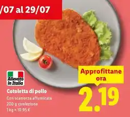 Lidl Cotoletta di pollo offerta