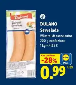 Lidl DULANO Servelade offerta