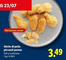 Lidl Alette di pollo piccanti panate offerta