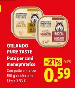 Lidl ORLANDO PURE TASTE offerta