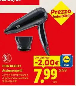Lidl CIEN BEAUTY Asciugacapelli offerta