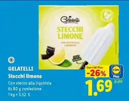 Lidl GELATELLI Stecchi limone offerta