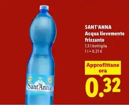 Lidl SANT'ANNA Acqua lievemente frizzante offerta