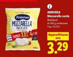Lidl Arborea Mozzarella sarda offerta