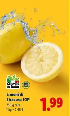 Lidl LIMONI DI SIRACUSA IGP offerta