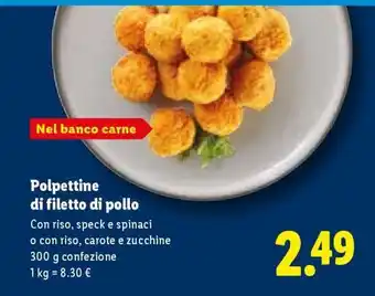 Lidl Polpettine di filetto di pollo offerta