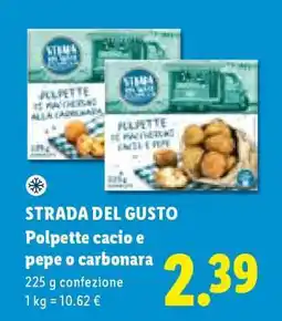 Lidl STRADA DEL GUSTO Polpette cacio e pepe o carbonara offerta