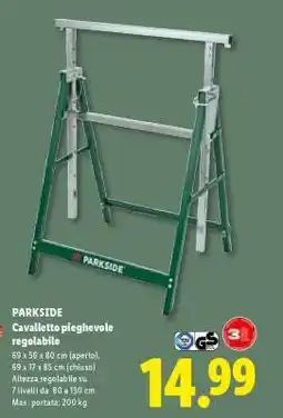 Lidl PARKSIDE Cavalletto pieghevole regolabile offerta