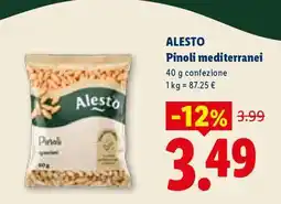 Lidl Alesto Pinoli mediterranei offerta