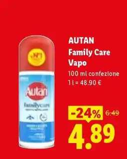 Lidl AUTAN Family Care Vapo offerta