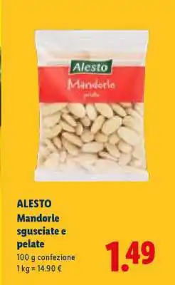 Lidl Alesto Mandorle sgusciate e pelate offerta