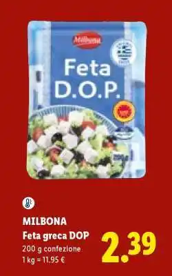 Lidl Milbona Feta greca DOP offerta