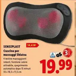 Lidl SENSIPLAST Cuscino per massaggi Shiatsu offerta