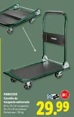 Lidl PARKSIDE Carrello da trasporto universale offerta