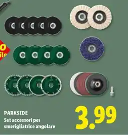 Lidl PARKSIDE Set accessori per smerigliatrice angolare offerta