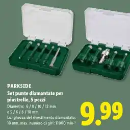 Lidl PARKSIDE Set punte diamantate per piastrelle, 5 pezzi offerta