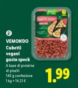Lidl Vemondo Cubetti vegani gusto speck offerta
