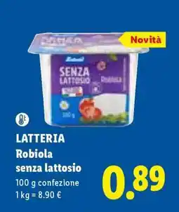 Lidl LATTERIA Robiola senza lattosio offerta