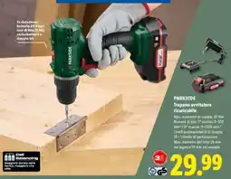 Lidl PARKSIDE Trapano avvitatore ricaricabile offerta
