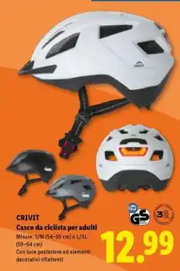 Lidl CRIVIT Casco da ciclista per adulti offerta