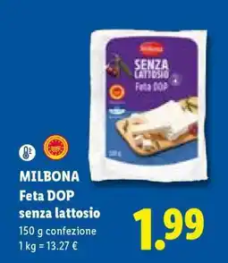 Lidl MILBONA Feta DOP senza lattosio offerta