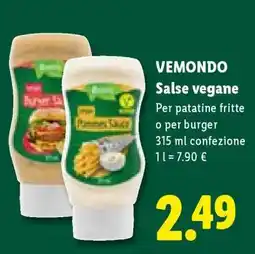 Lidl VEMMONDO Salse vegane offerta