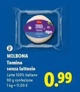 Lidl MILBONA Tomino senza lattosio offerta