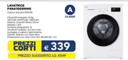 Esselunga LAVATRICE F4NA1009NWK offerta
