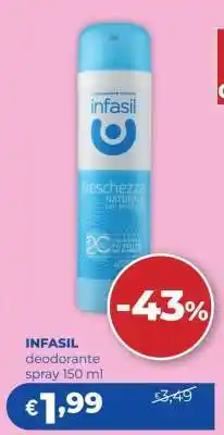 Acqua & Sapone INFASIL DEODORANTE SPRAY 150 ml offerta