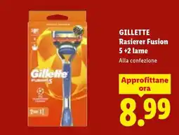 Lidl GILLETTE Rasierer Fusion 5 +2 lame offerta