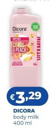 Acqua & Sapone DICORA body milk 400 ml offerta