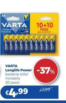 Acqua & Sapone VARTA Longlife Power offerta