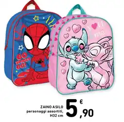 Spazio Conad ZAINO ASILO personaggi assortiti offerta